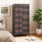 62 Inch Wicker Wardrobe with 2 Doors PE Rattan Closet with Hanging Rod - 28.5" x 19.5" x 62" (L x W x H)